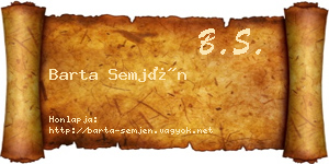 Barta Semjén névjegykártya